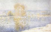 Claude Monet Floating Ice at Bennecourt Spain oil painting artist